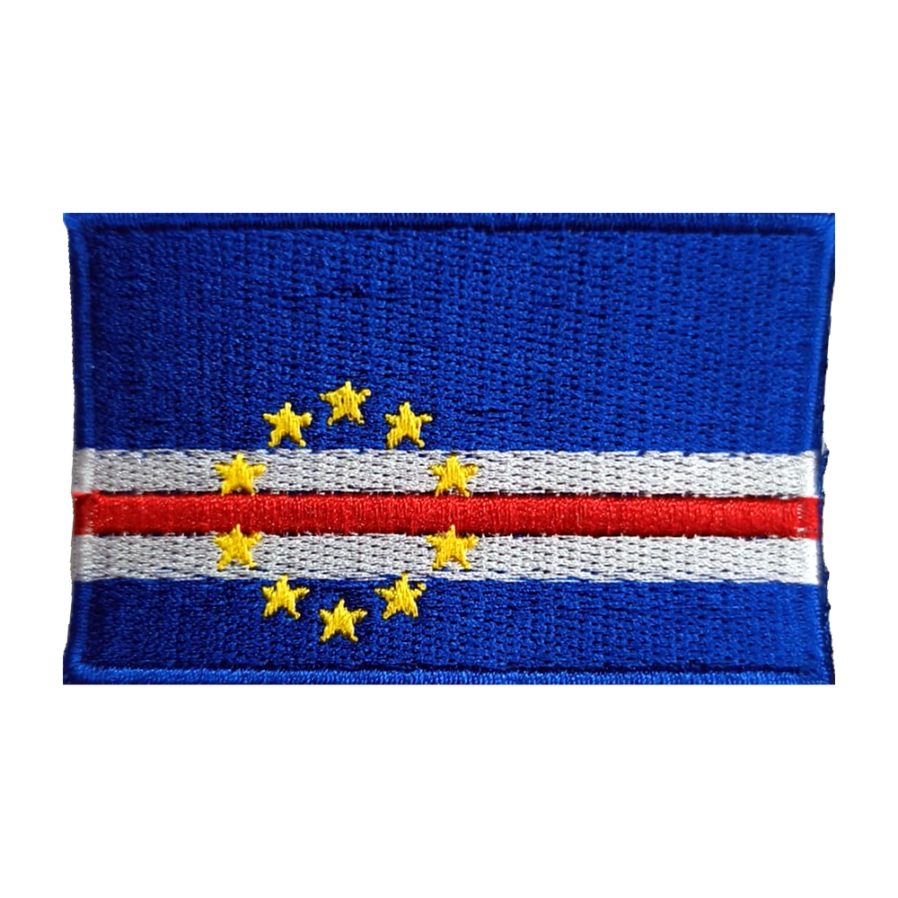 Emblema bordado com a bandeira de Cabo Verde