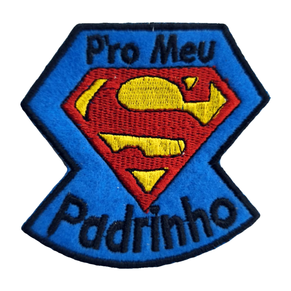 Emblema bordado Pro Meu Padrinho, Super-Homem