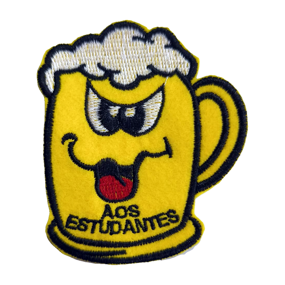Emblema bordado Caneca Aos Estudantes