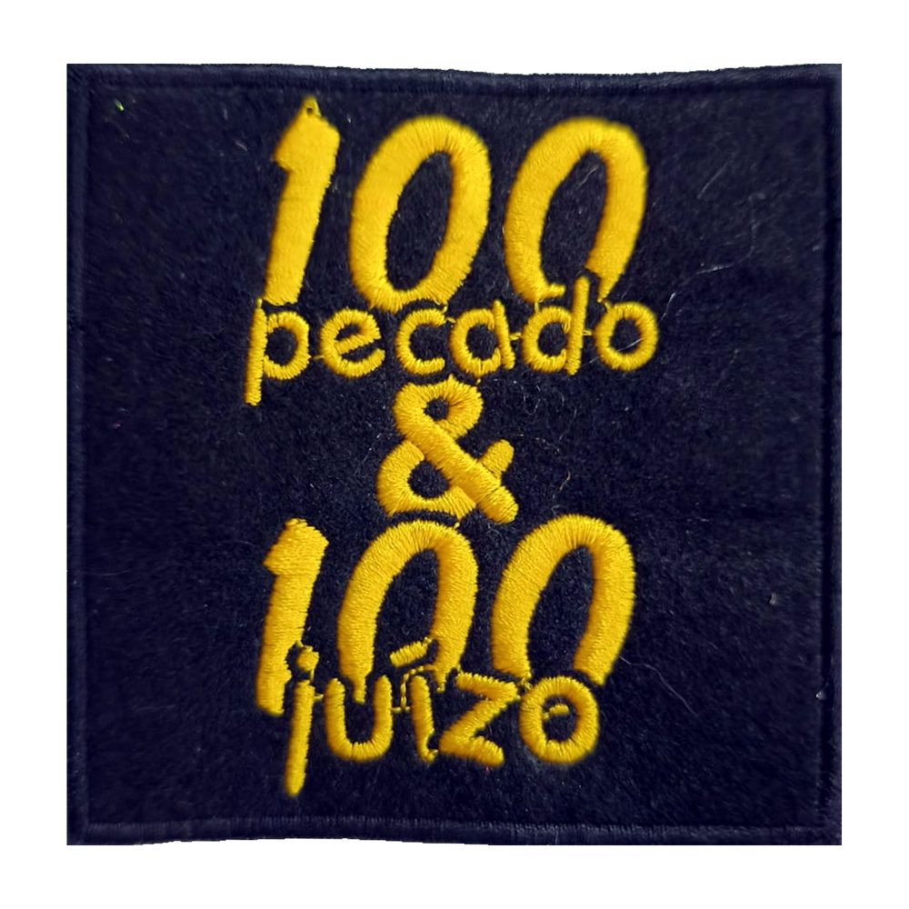 Emblema bordado 100 Pecado & 100 Juízo