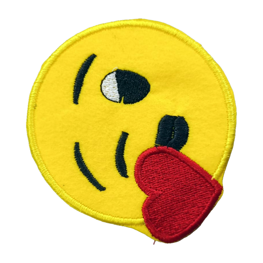 Emblema bordado Emoji Beijinho