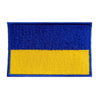 Emblema bordado com a bandeira da Ucrânia