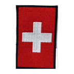 Emblema bordado com a bandeira da Suíça