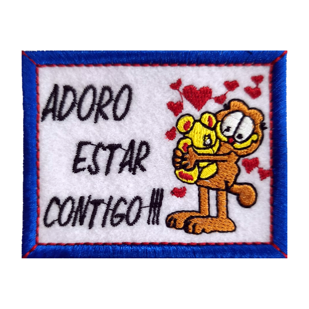 Emblema bordado Adoro Estar Contigo