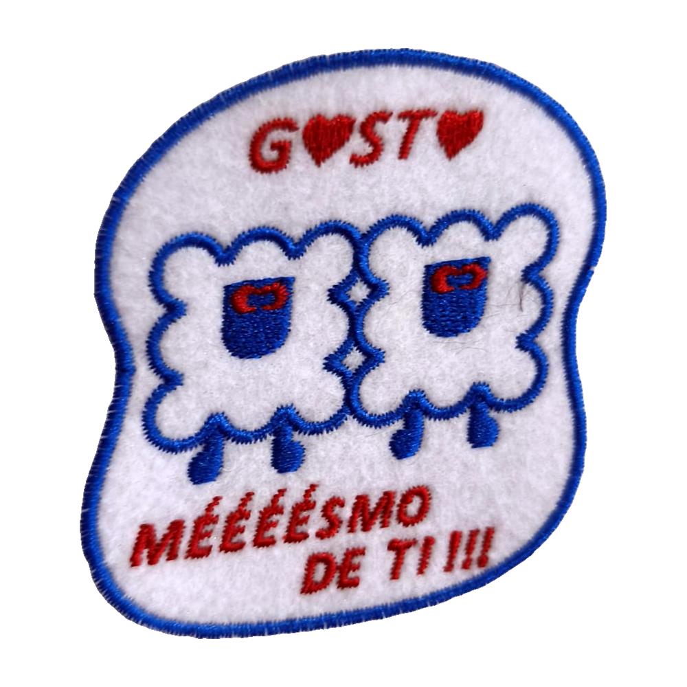 Emblema bordado Gosto Mééésmo de Ti