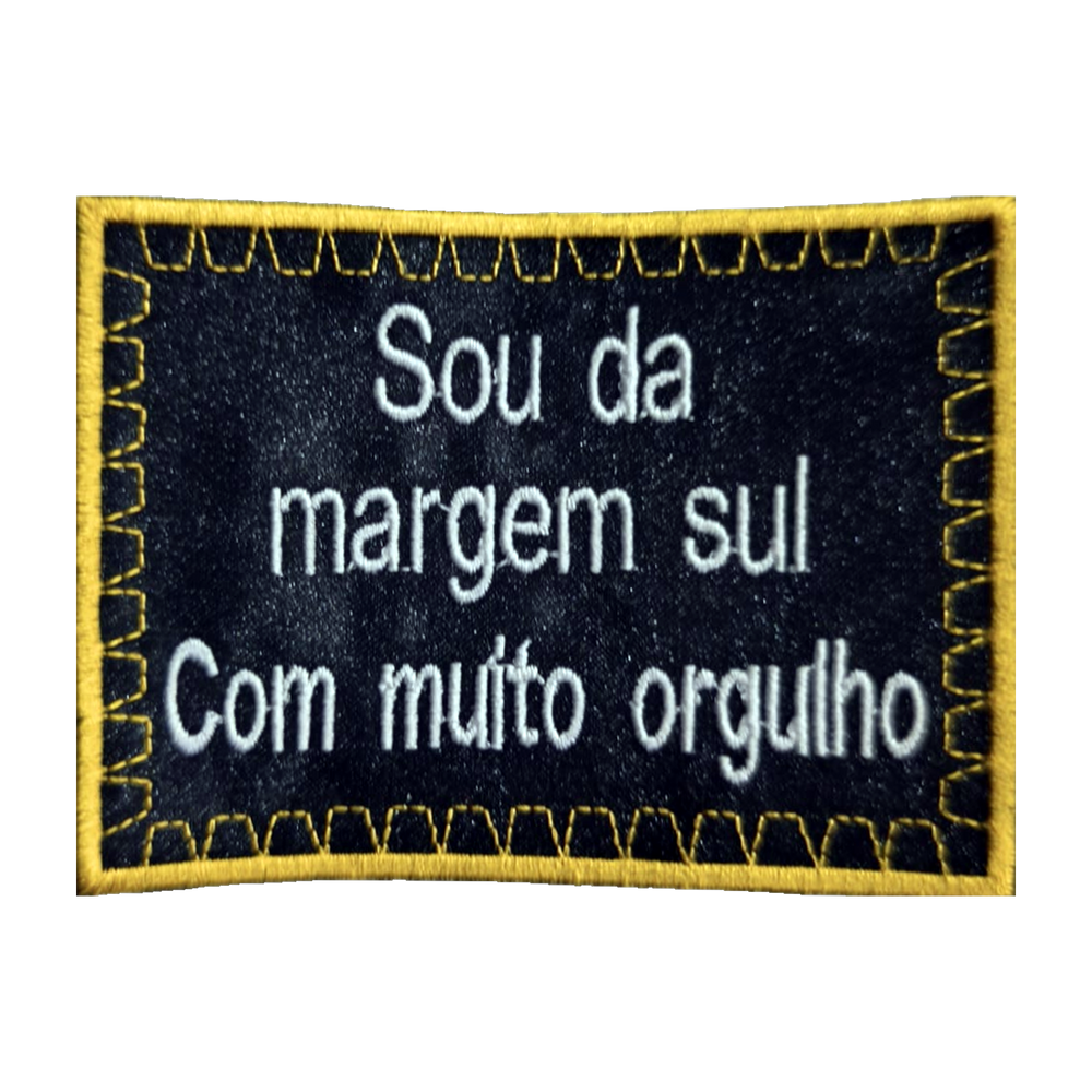 Emblema bordado Sou da Margem Sul com Muito Orgulho